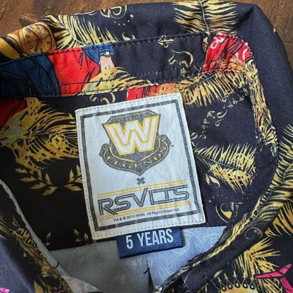 RSVLTS WWE Ric Flair Shirt Boys Multicolor Nature Boy Kunuflex Button Down - Picture 6 of 8